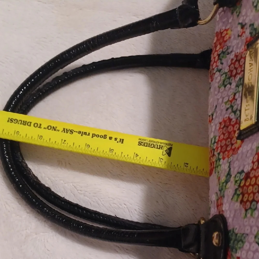 Betsey Johnson Purple and Red Travel Bag Floral Design - Picture 6 of 16